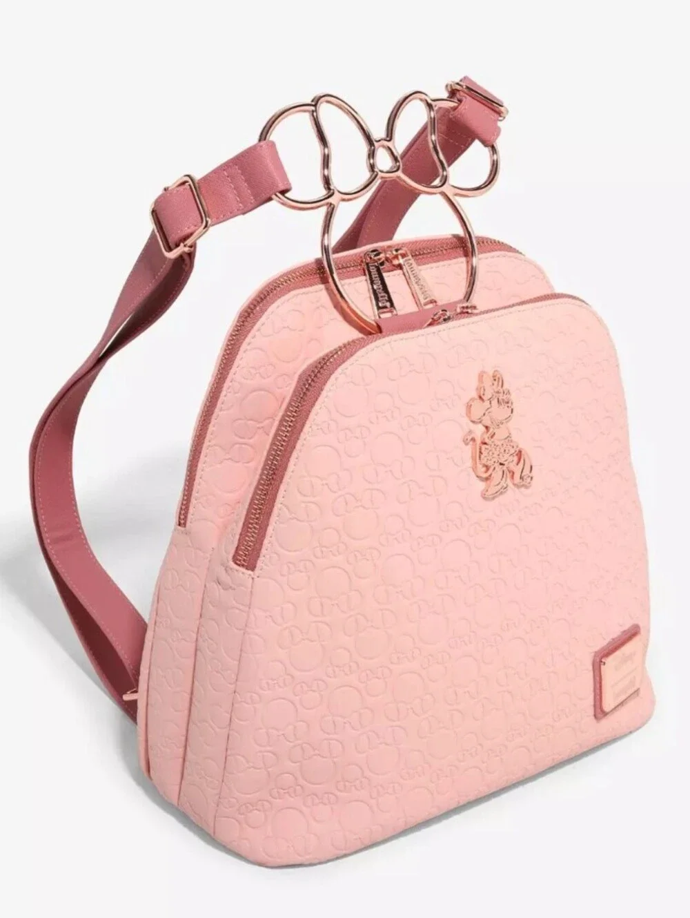 Loungefly Disney Minnie Mouse Blush Debossed Backpack - NWT